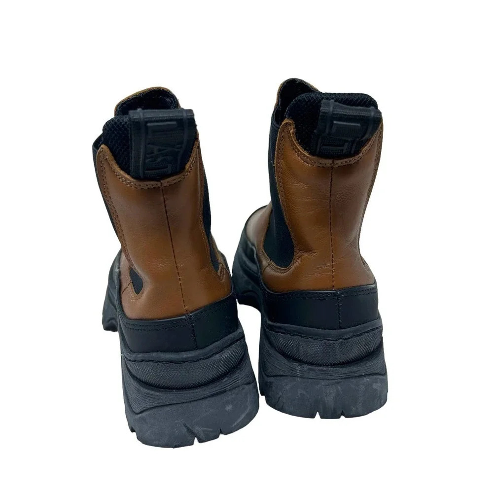 LAST Trail Chelsea‎ Boots Leather/Rubber Foxing Tan Platform Size 36 US 5.5 - Picture 6 of 9